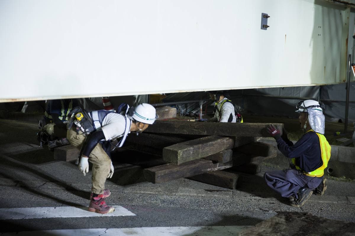 歩道橋撤去（明姫幹線 明石市藤が丘）