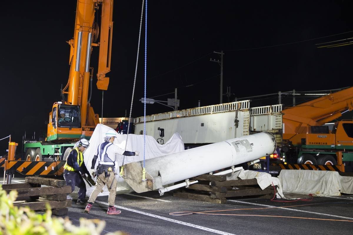 歩道橋撤去(明姫幹線 明石市藤が丘)
